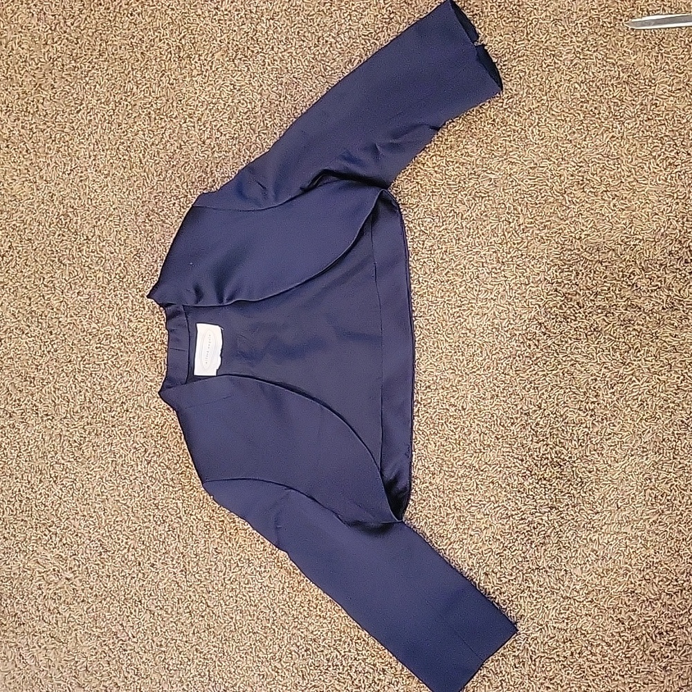 Alfred Angelo Formal Navy Sleeve Jacket of shoulder Cover up size small